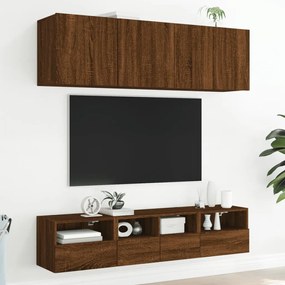 Móveis parede TV 2pcs 40x30x30 deriv. madeira carvalho castanho