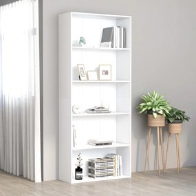 Estante com 5 prateleiras derivados de madeira branco