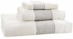 Jogo de toalhas de banho Terry 520 gr./m2 com franjas - 95% algodão / 5% linho: 1 Toalha P/ medida 70x140 cm - 50x100 cm - 30x50 cm