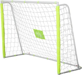 HOMCOM Baliza de Futebol com Estrutura Metálica e Rede para Treino no Jardim ao Ar Livre 186x62x123 cm Amarelo | Aosom Portugal