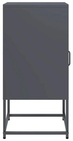 Mesa de cabeceira 36x39x78 cm aço laminado a frio antracite