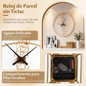 Relógio de parede grande em metal, 68 cm, estilo nórdico, elegante, silencioso, a pilhas, decoração para sala, quarto e cozinha
