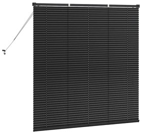 Persiana de Janela com cortinas Outros Manual Preto 80 x 130 cm Alumín