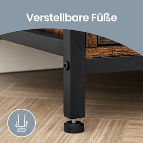 Móvel de TV até 65 polegadas 147 x 40 x 50 cm, com bastante espaço de arrumação castanho-preto
