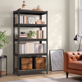 Estante para cargas pesadas com 5 prateleiras 45 x 90 x 180 cm castanho vintage