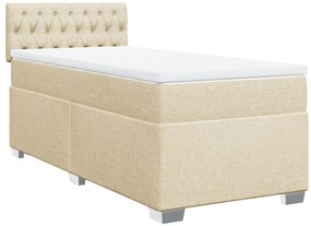 Cama com molas/colchão 80x200 cm tecido cor crème