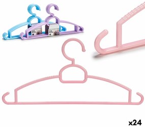 Conjunto de Cabides Roxo Azul Cor de Rosa Plástico 24 Unidades