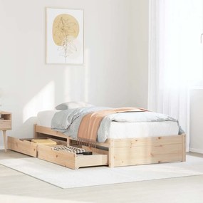 vidaXL Cama sem colchão 90x190 cm madeira de pinho maciça