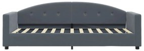Sofá-cama com colchão 80x200 cm veludo cinzento-escuro