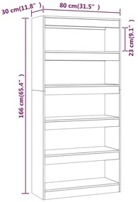 Estante/divisória derivados de madeira branco brilhante