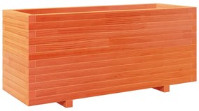 Vaso/floreira jardim 110x40x49,5 cm pinho maciço castanho mel