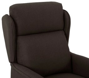 Cadeira de Massagem em Tecido Marrom Escuro