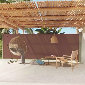 vidaXL Toldo lateral retrátil de pátio 180x600 cm castanho