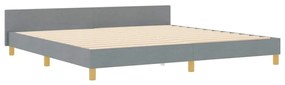 Cama de Tecido Cinza-Claro vidaXL 200x200 cm