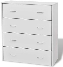 Aparador com 4 gavetas 60 x 30,5 x 71 cm branco