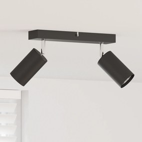 vidaXL Holofote de Teto Bidirecional Ajustável Preto GU10