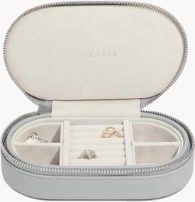 Caixa de joias de viagem cinza-pedra