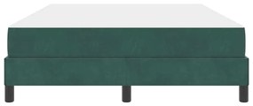 Cama box spring com colchão Verde Escuro 140 x 190 cm Veludo