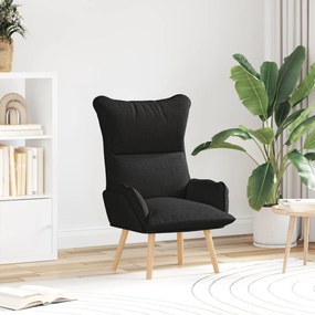 Cadeira Relaxante vidaXL Preto Tecido