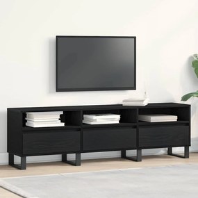 vidaXL Gabinete para TV com gaveta Carvalho Preto 150 x 30 x 44,5 cm
