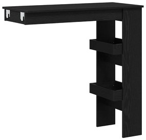 Mesa de Bar vidaXL - Carvalho Preto - 102x55x103.5 cm - Feita de Madei