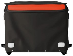 Reboque para bicicleta 45 kg ferro preto e laranja