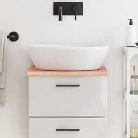vidaXL Bancada p/ WC 40x30x2 cm madeira maciça tratada castanho-claro