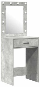 Conjunto de Mesa de Maquilhagem de 2 Peças com LED em Madeira de Engen