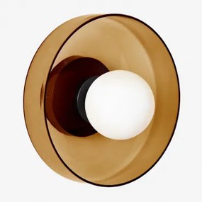 Aplique De Parede Para Casa De Banho Jaxal Ø25 Cm & Castanho Fumado - Sklum
