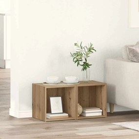 vidaXL Conjunto de móvel de TV 2 pcs Carvalho Artesanal