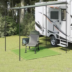 vidaXL Tapete de campismo para tenda 250x250 cm PEAD verde-claro