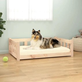 vidaXL Cama para cães 95,5x65,5x28 cm madeira de pinho maciça