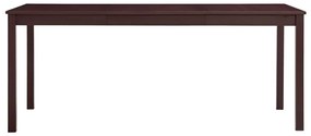 Mesa de jantar 180x90x73 cm madeira de pinho castanho-escuro
