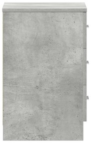Mesas cabeceira 2pcs 38x35x56cm derivados madeira cinza cimento