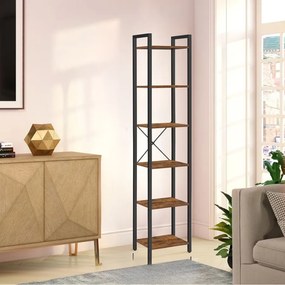 Estante para livros 30 x 40 x 187,5 cm castanho vintage-preto