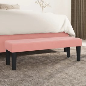 vidaXL Banco 100x30x30 cm veludo rosa