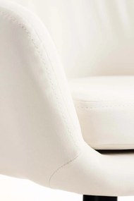 Banco de bar Grant em couro sintético e com estrutura de Cor Natural 55 x 99 x 46 cm Branco