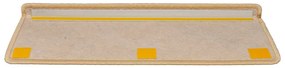 Tapetes escada adesivos aspeto sisal 30pcs 65x21x4cm bege-claro