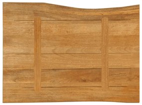 Tampo de mesa c/ borda viva 70x60x2,5 cm mangueira maciça