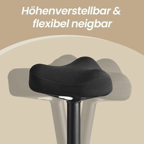 Banquinho inclinável em 360° preto