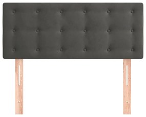 Cabeceira de cama veludo 90x5x78/88 cm cinzento-escuro