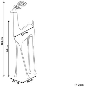 Figura decorativa dourada 126 cm PELLO Beliani