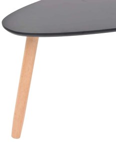 Conjunto mesas de centro 2 pcs pinho maciço preto