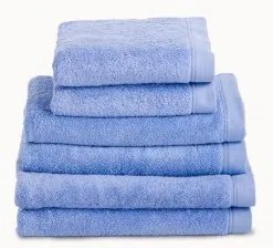 Toalhas banho 100% algodão penteado 580 gr. cor azul oceano: 1 Toalha bidé 30x50 cm