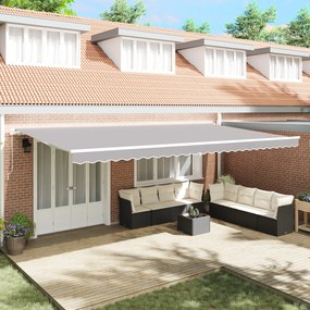 Tecido de reposição para toldo para estrutura de 6x3 m Cinza Claro