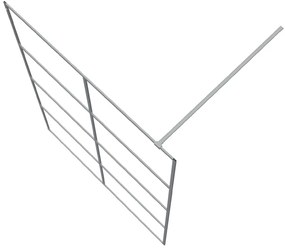 Divisória de chuveiro 140x195cm vidro transparente ESG prateado