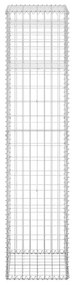 Postes/cestos gabião 2 pcs 40x40x180 cm ferro