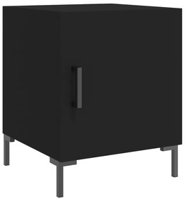 Mesa de cabeceira 2 pcs 40x40x50 cm derivados de madeira preto