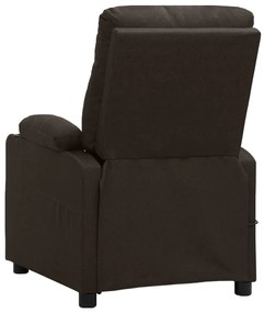 Poltrona elevatória tecido castanho-escuro