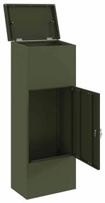 Caixa para entrega de pacotes Verde-oliva 44,5 x 29 x 110,5 cm